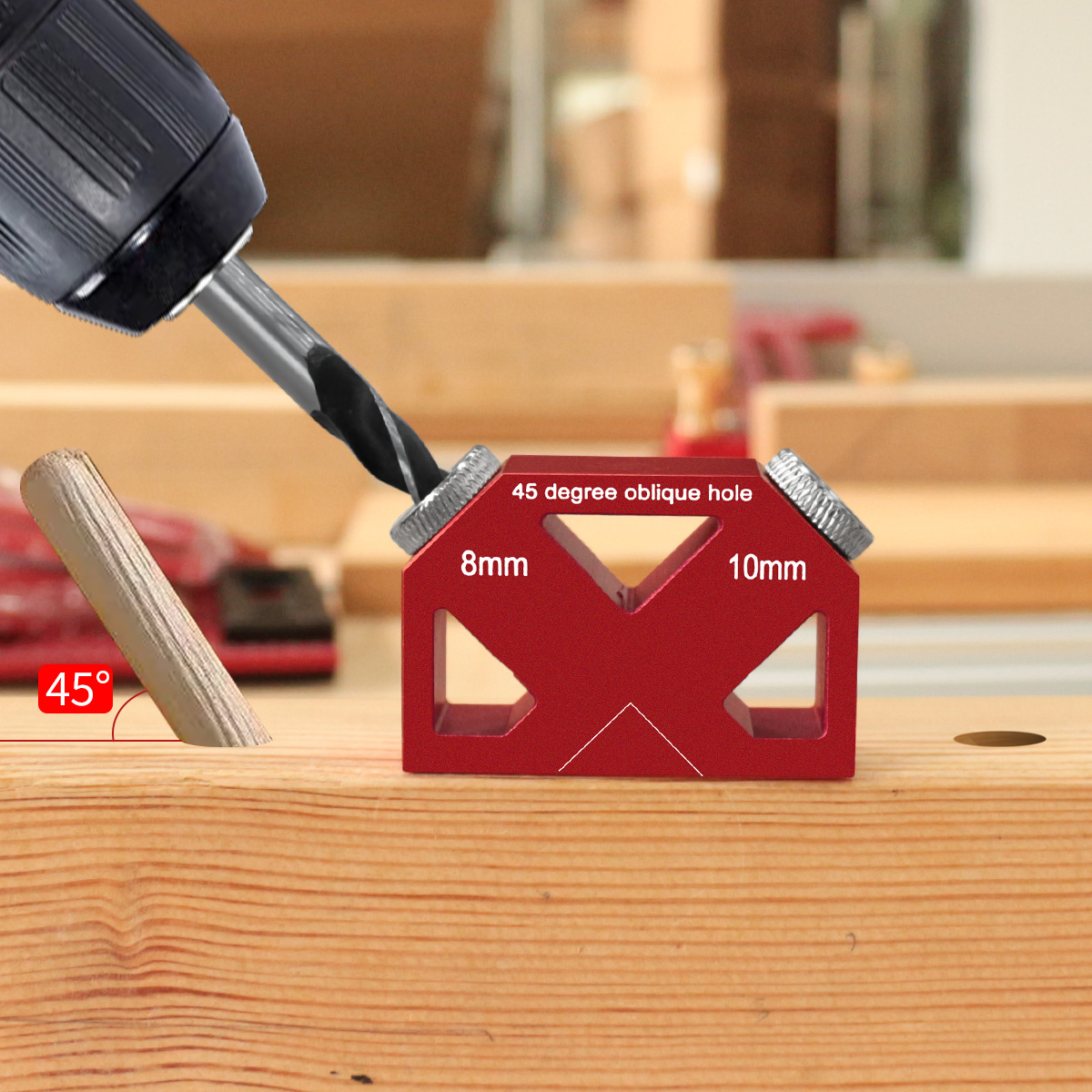 45° Angle Oblique Hole Drillin - Woodworking Hacks 评论和价格