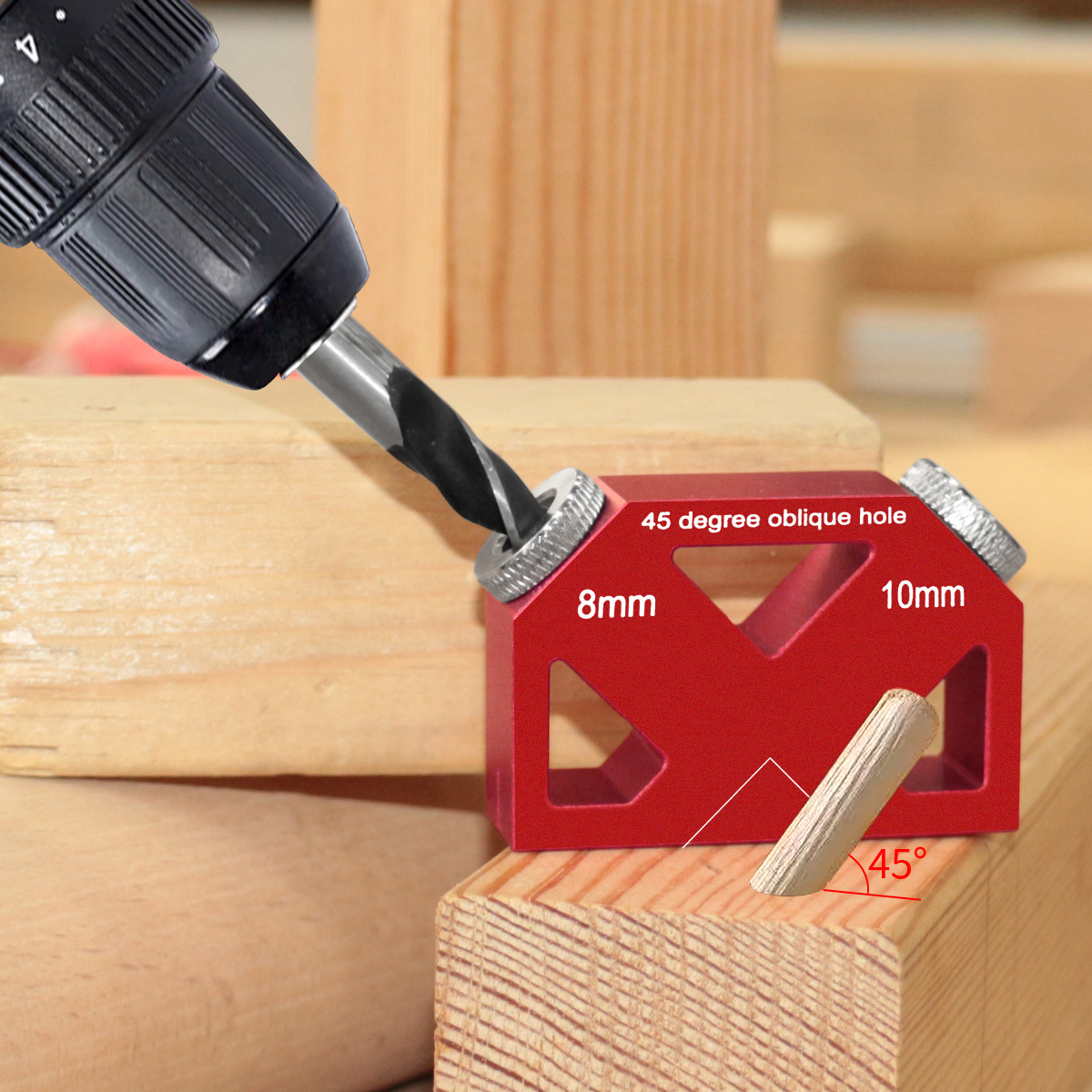 45° Angle Oblique Hole Drillin - Woodworking Hacks 评论和价格