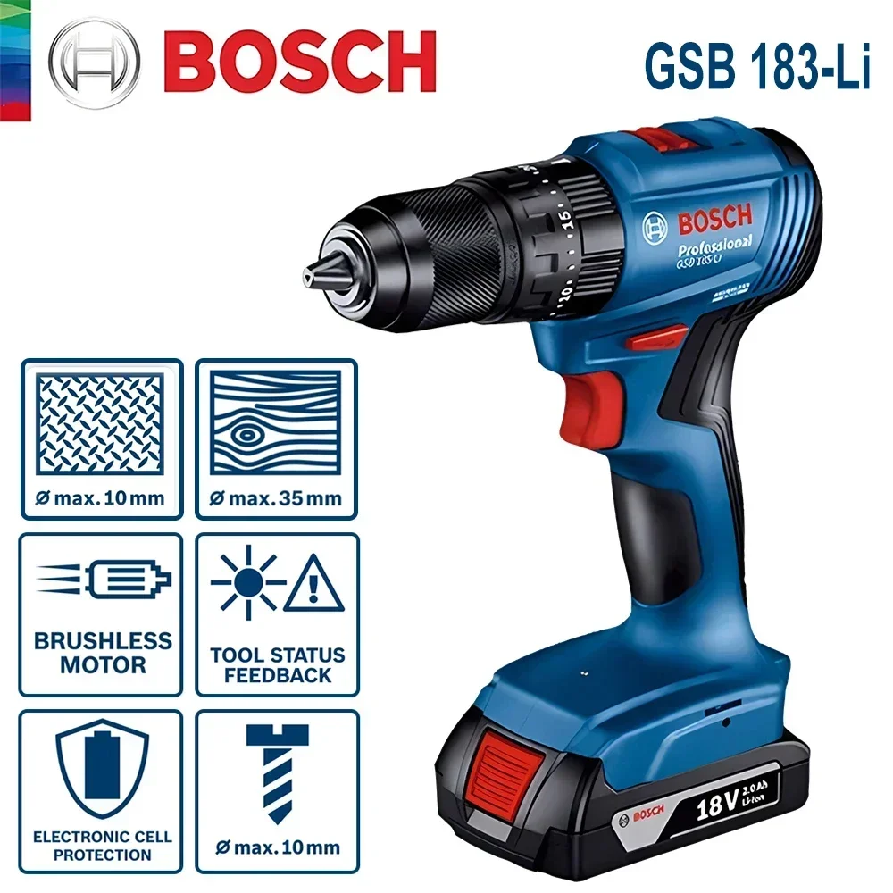 Bosch GSB183-LI 18V Cordless I - Woodworking Drills 评论和价格