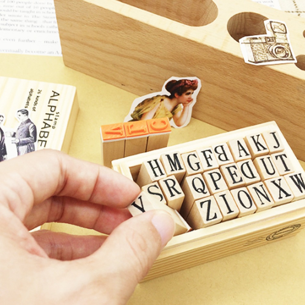 Wooden Alphabet & Number Stamp - Woodworking Logos 评论和价格