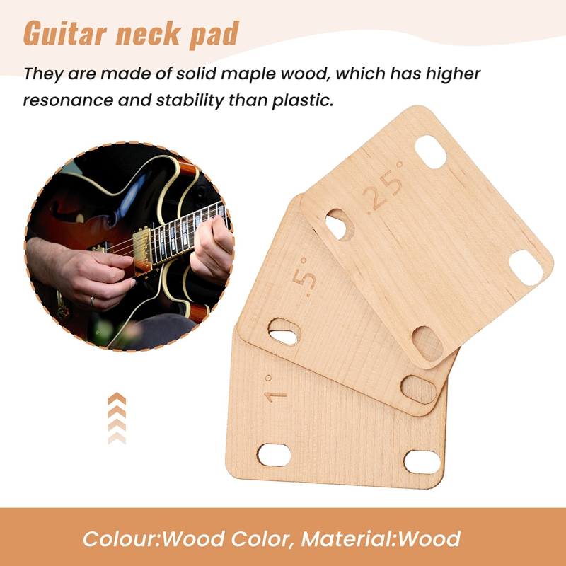 3Pcs Guitar Neck Shims, Solid  - Woodworking Tool 评论和价格